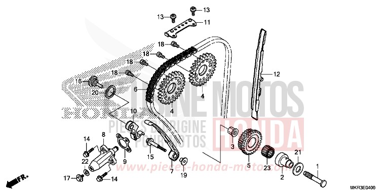 NOCKENWELLENKETTE/SPANNVORRICHTUNG von CBR1000RR "Fireblade" MAT PEARL MORION BLACK (NHC33) von 2020